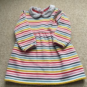 Baby Boden rainbow stripe dress